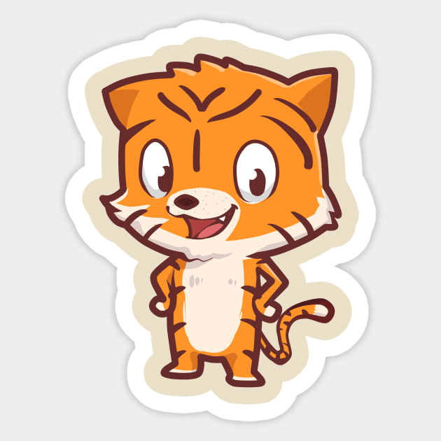 Tiger cute fashion mascot Sticker by Candy Store